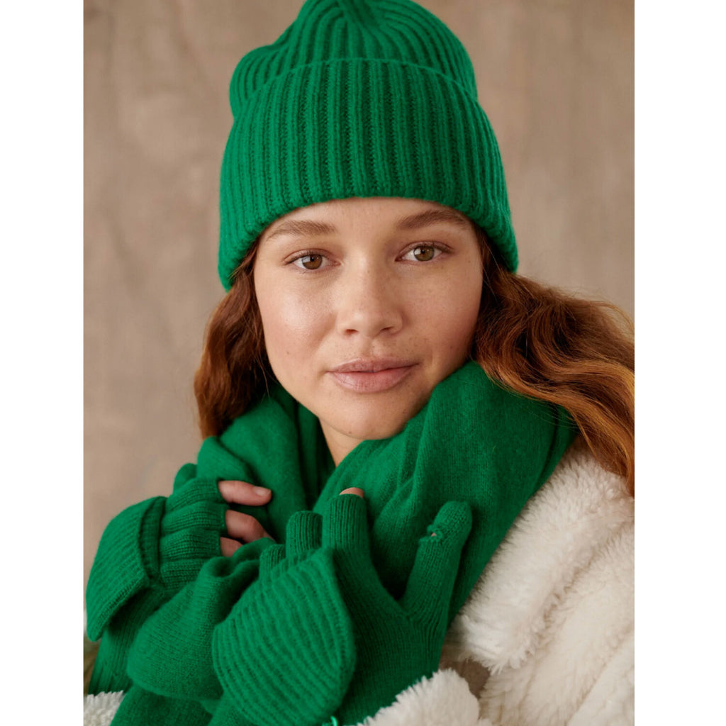 kelly green cashmere convertible mitten texting gloves